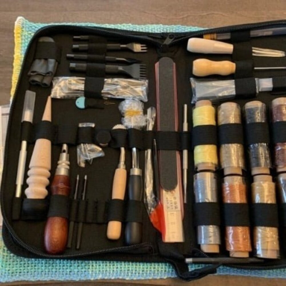 Leather Working Tools Leather Craft Kit and Supplies Upholstery Repair Kit